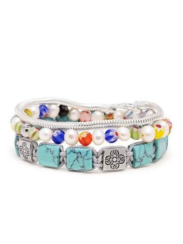 Nialaya Men's Stack Bracelet The Hamburg Stack